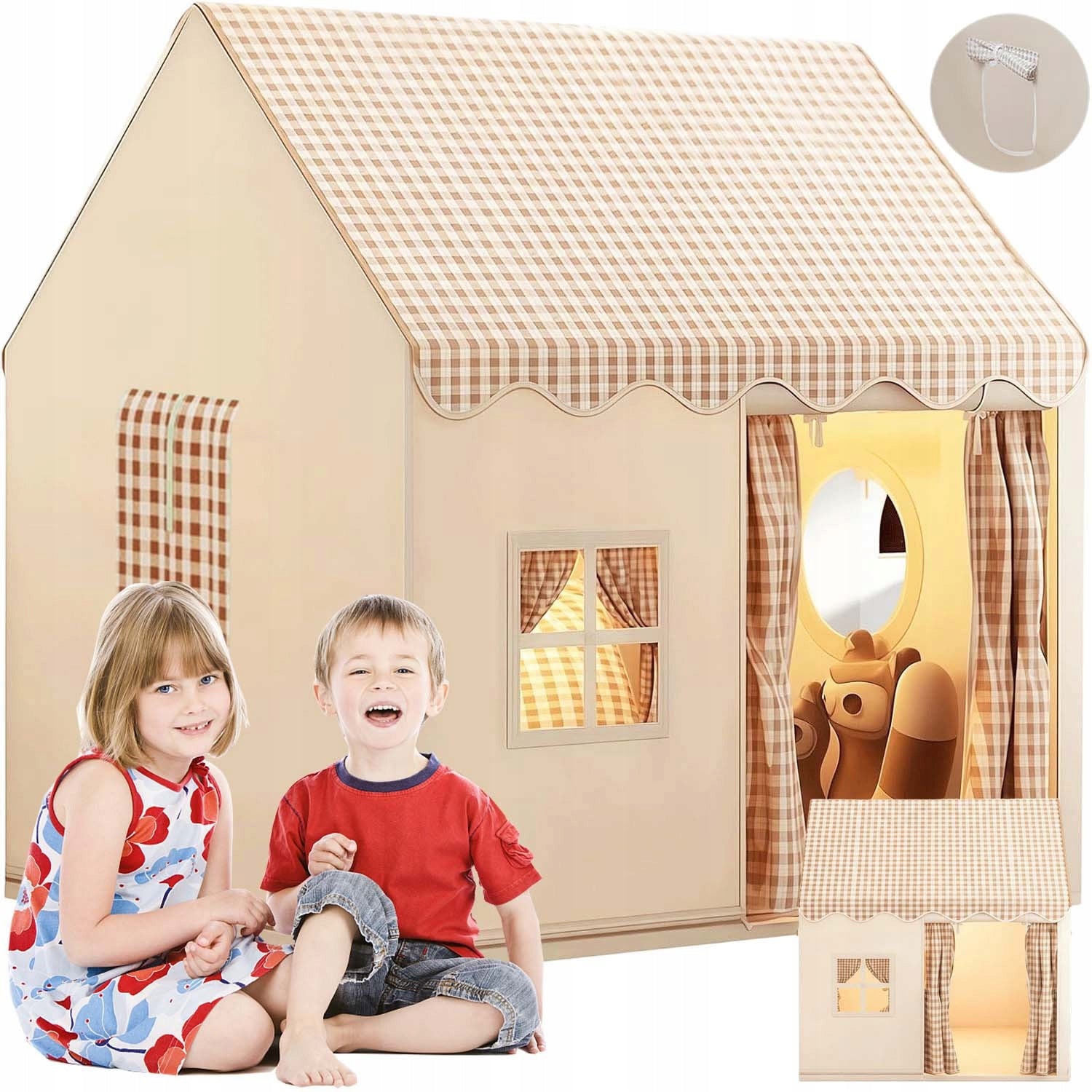 TENT FOR CHILDREN BOY GIRL CASTLE WITH WINDOWS AND DOORS FOR GIFT