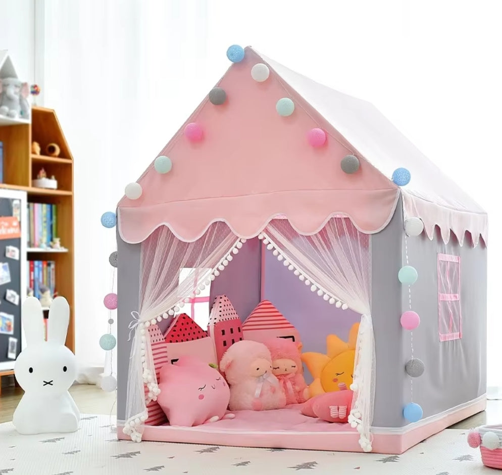 TENT FOR CHILDREN PALACE TIPI COTTAGE FOR GARDEN ROOM PINK + LED LAMPS LARGE Manufacturer code 5906196252078