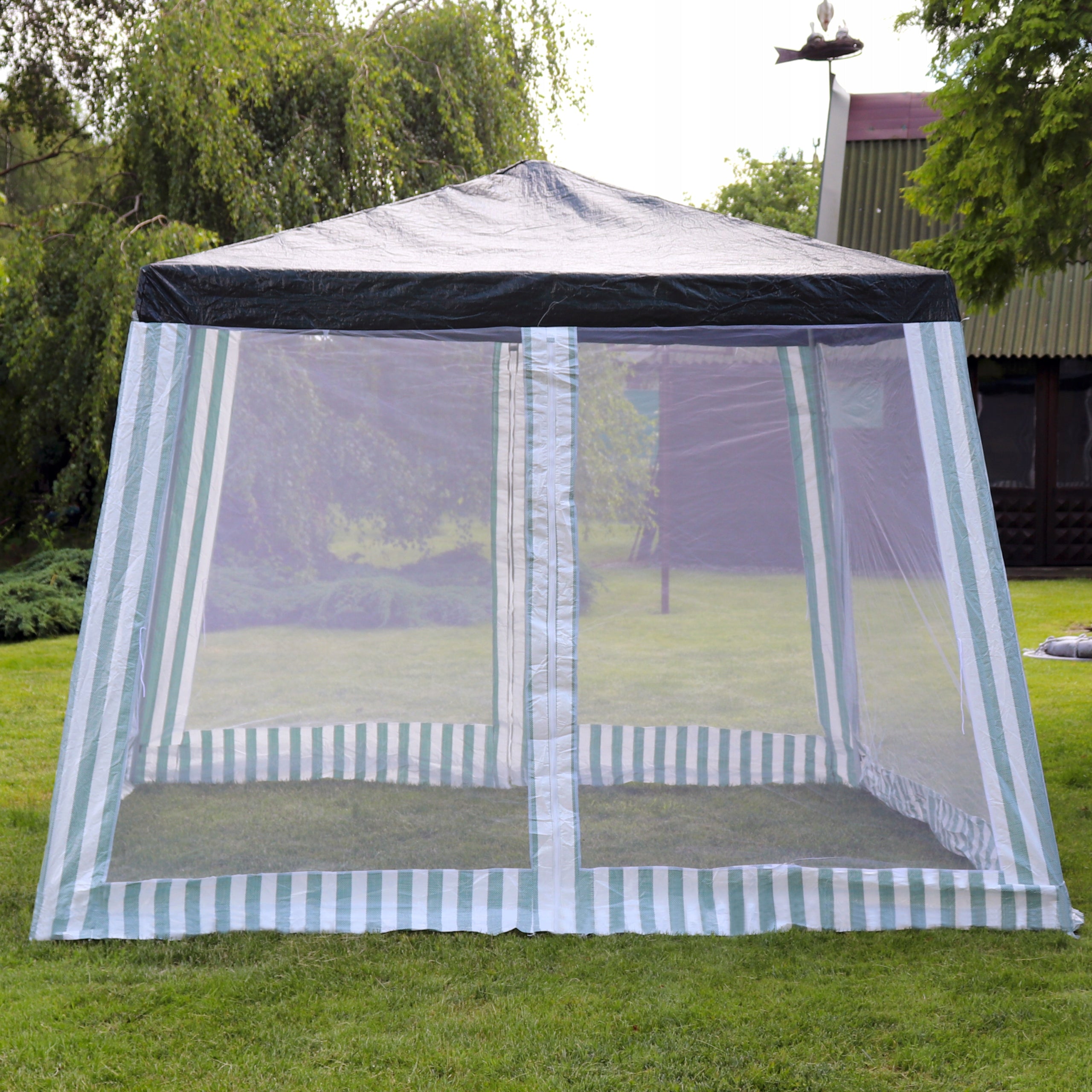 TENT GARDEN PAVILION COMMERCIAL GAZEBO STRONG 2,4x3 + 4 WALLS MOSQUITO NET Manufacturer code Altana ogrodowa 2,4x3x2,5 - 30772