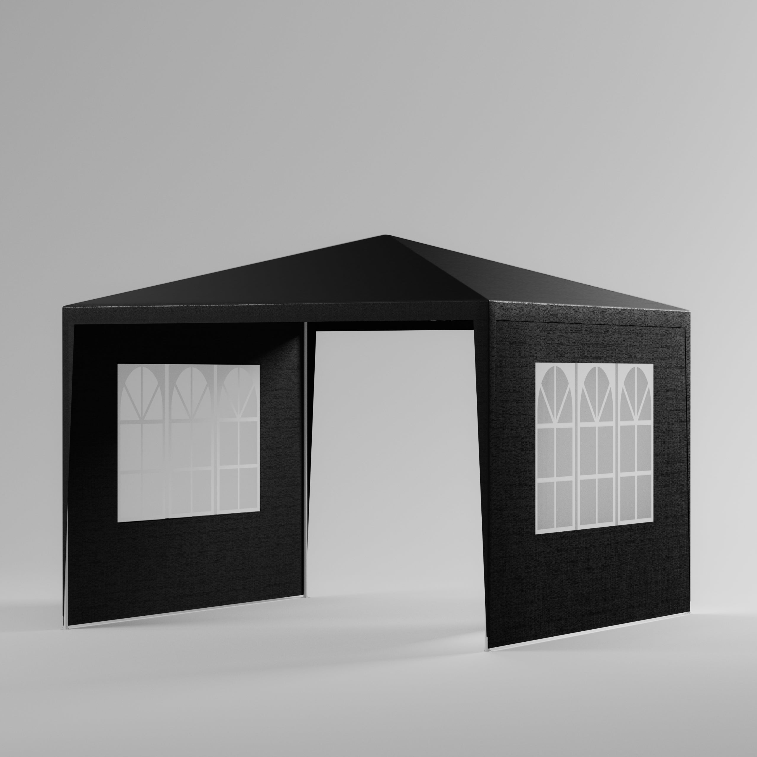 TENT GARDEN PAVILION STRONG COMMERCIAL GAZEBO 3x3 m + 4 SIDE WALLS WINDOWS Manufacturer KANWOD