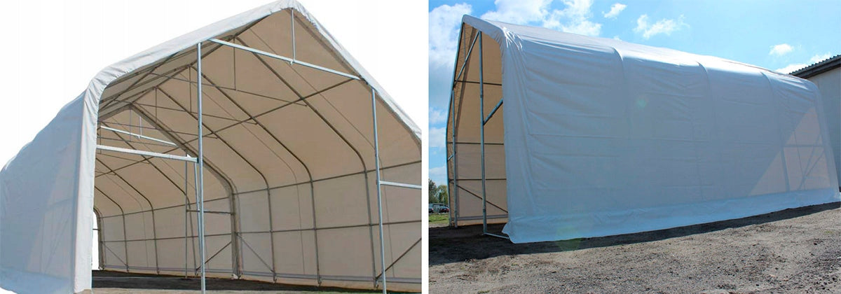TENT HALL STORAGE TENT INDUSTRIAL HALL 10x20m 10m x 20m Color gray