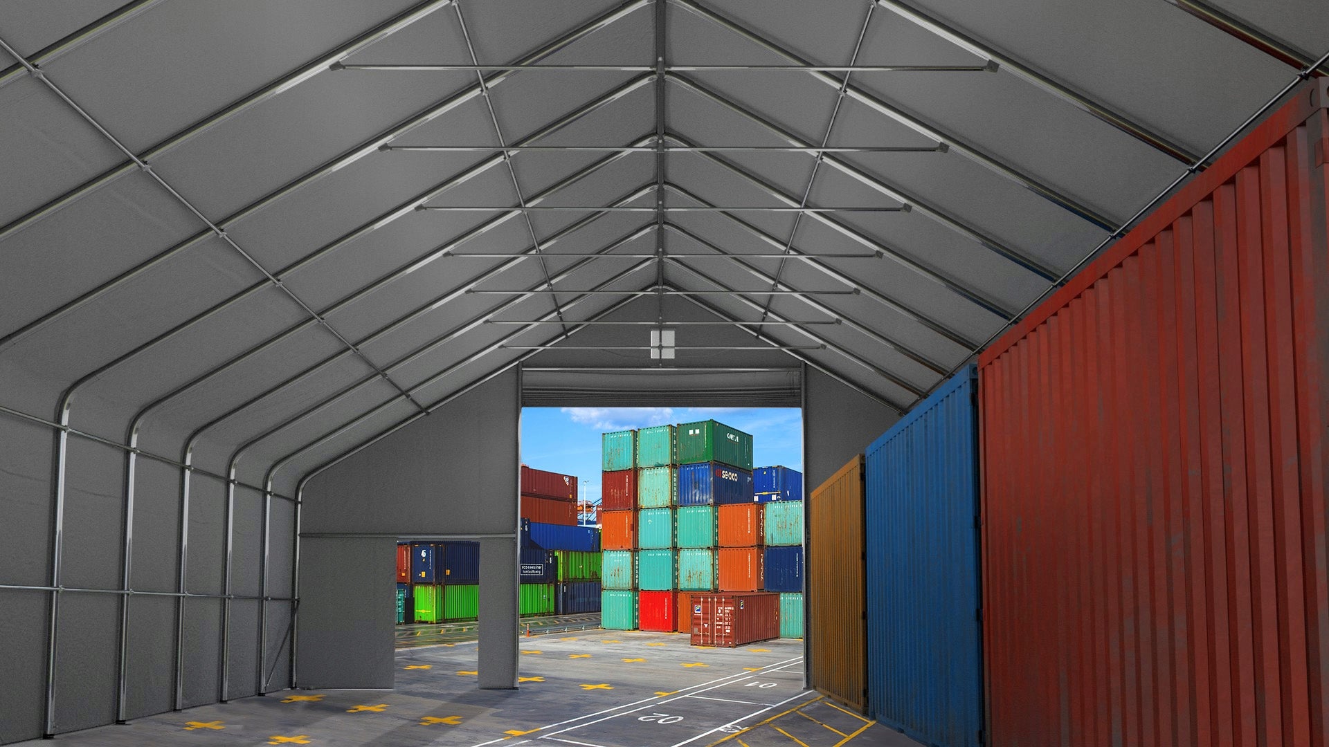 TENT HALL STORAGE TENT INDUSTRIAL HALL 10x20m 10m x 20m Manufacturer Rot Service