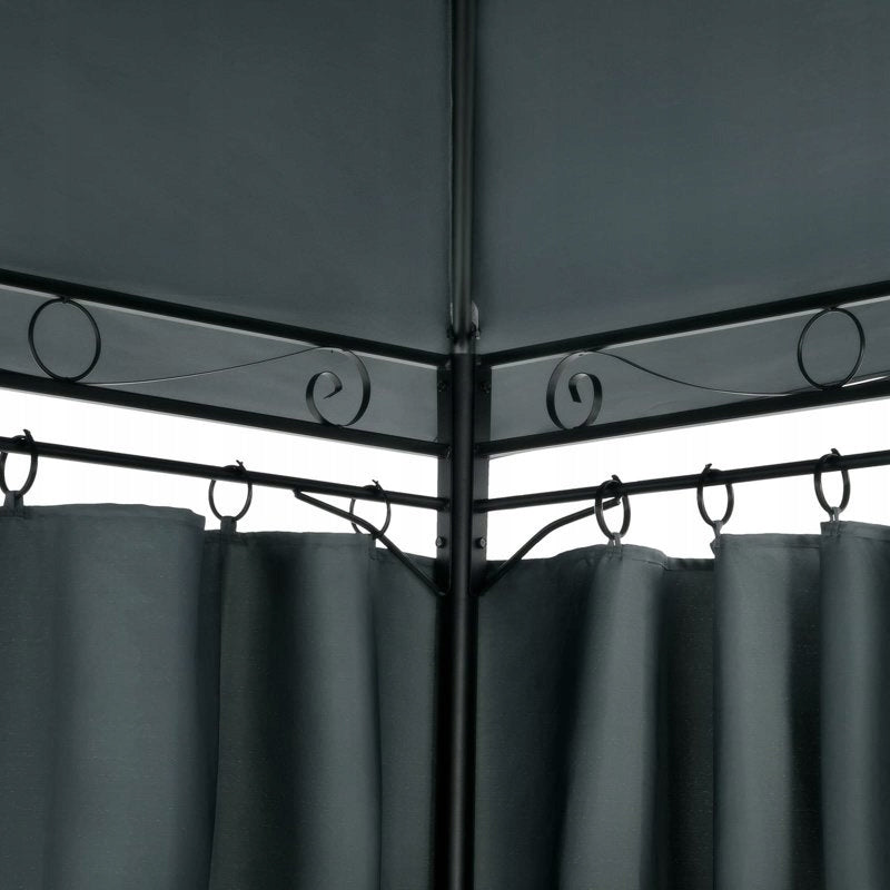 TENT PAVILION GARDEN GAZEBO 3x4 ANTHRACITE Number of side walls 4 walls