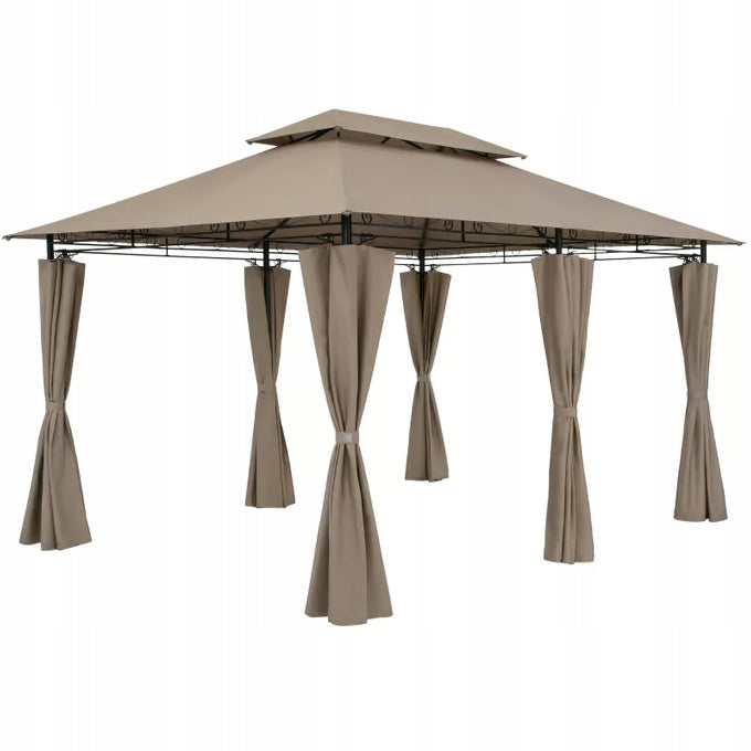 TENT PAVILION GARDEN GAZEBO 3x4 WALLS TAUPE