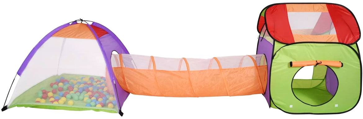 TENT SET 3IN1 COTTAGE TUNNEL FOR CHILDREN TO PLAY FOR GARDEN TIPI WIGWAM Brand Stator