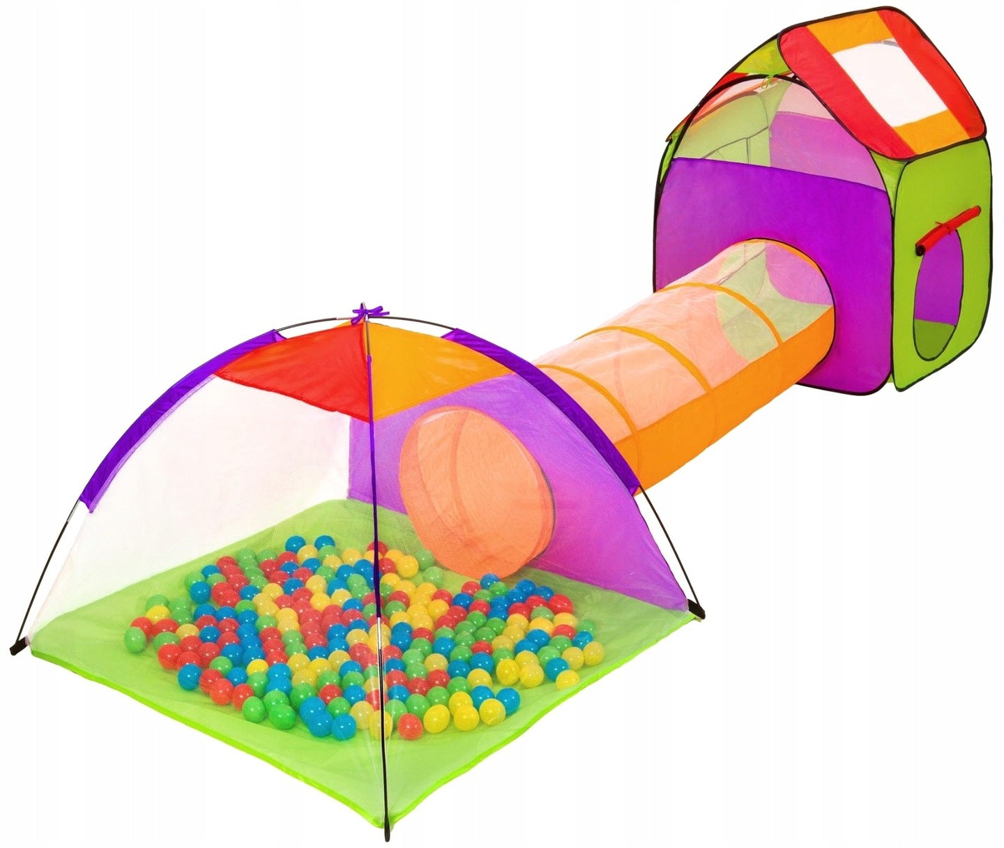 TENT SET 3IN1 COTTAGE TUNNEL FOR CHILDREN TO PLAY FOR GARDEN TIPI WIGWAM Manufacturer code Z438