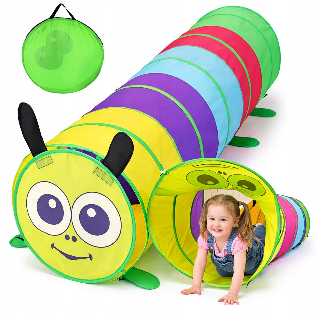 TENT TUNNEL FOR CHILDREN CATERPILLAR FOR HOME FOR CHILDREN'S GARDEN LARGE 180 CM