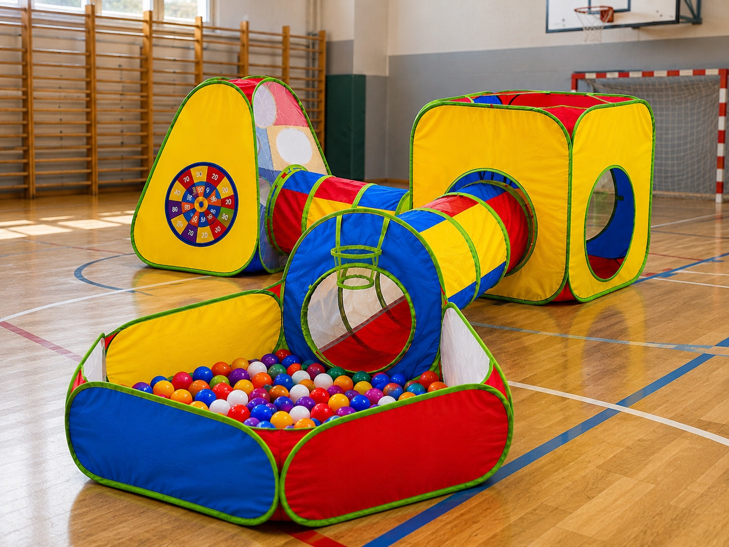 TENT TUNNEL FOR CHILDREN dry pool shield square toys set 5in1 cover Manufacturer code Namiot tunel