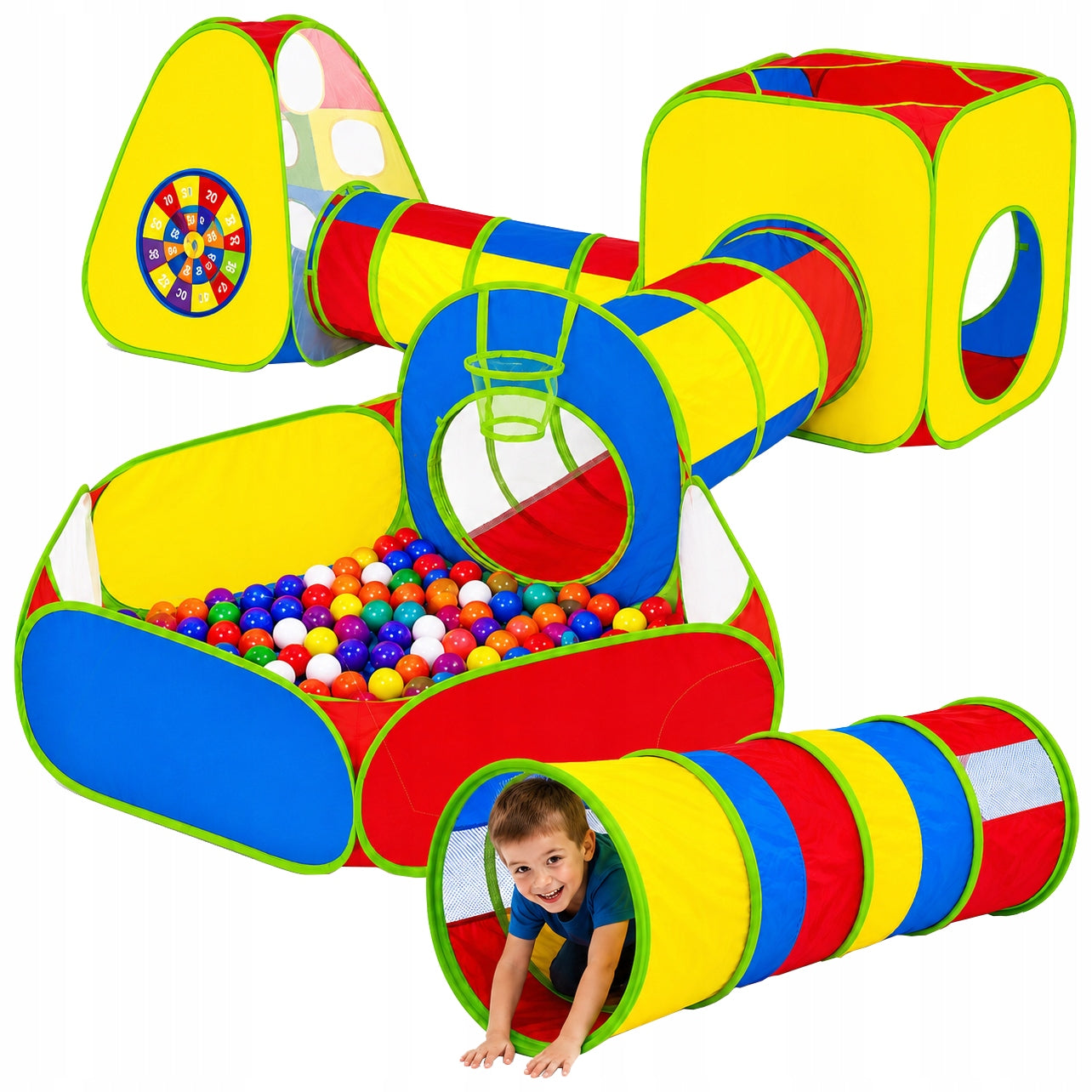 TENT TUNNEL FOR CHILDREN dry pool shield square toys set 5in1 cover