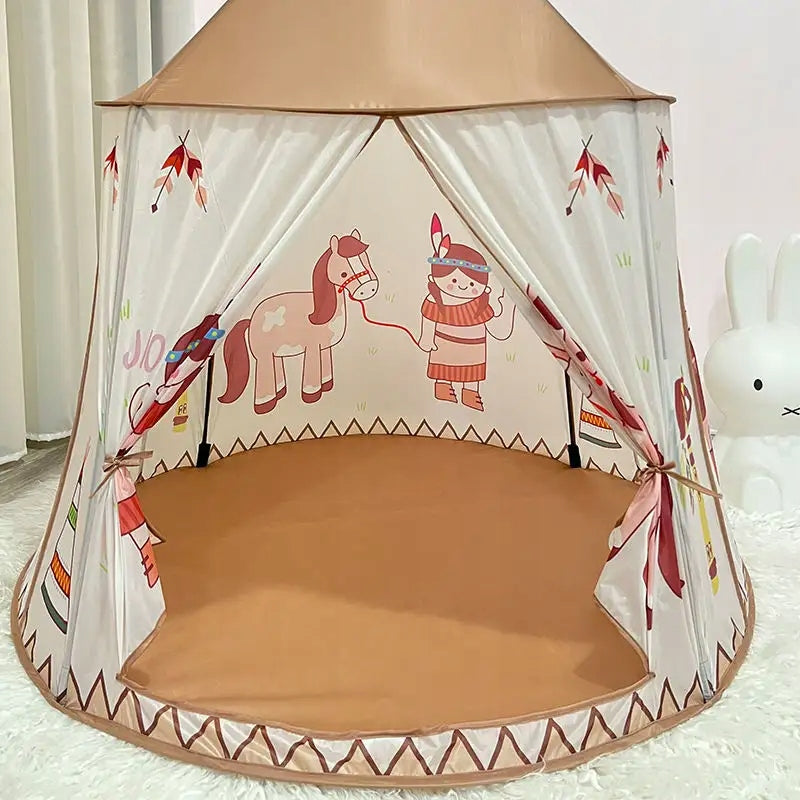 TENT for Children for the House of Peace Cottage Palace Castle Wigwam INDIAN TIPI Color red