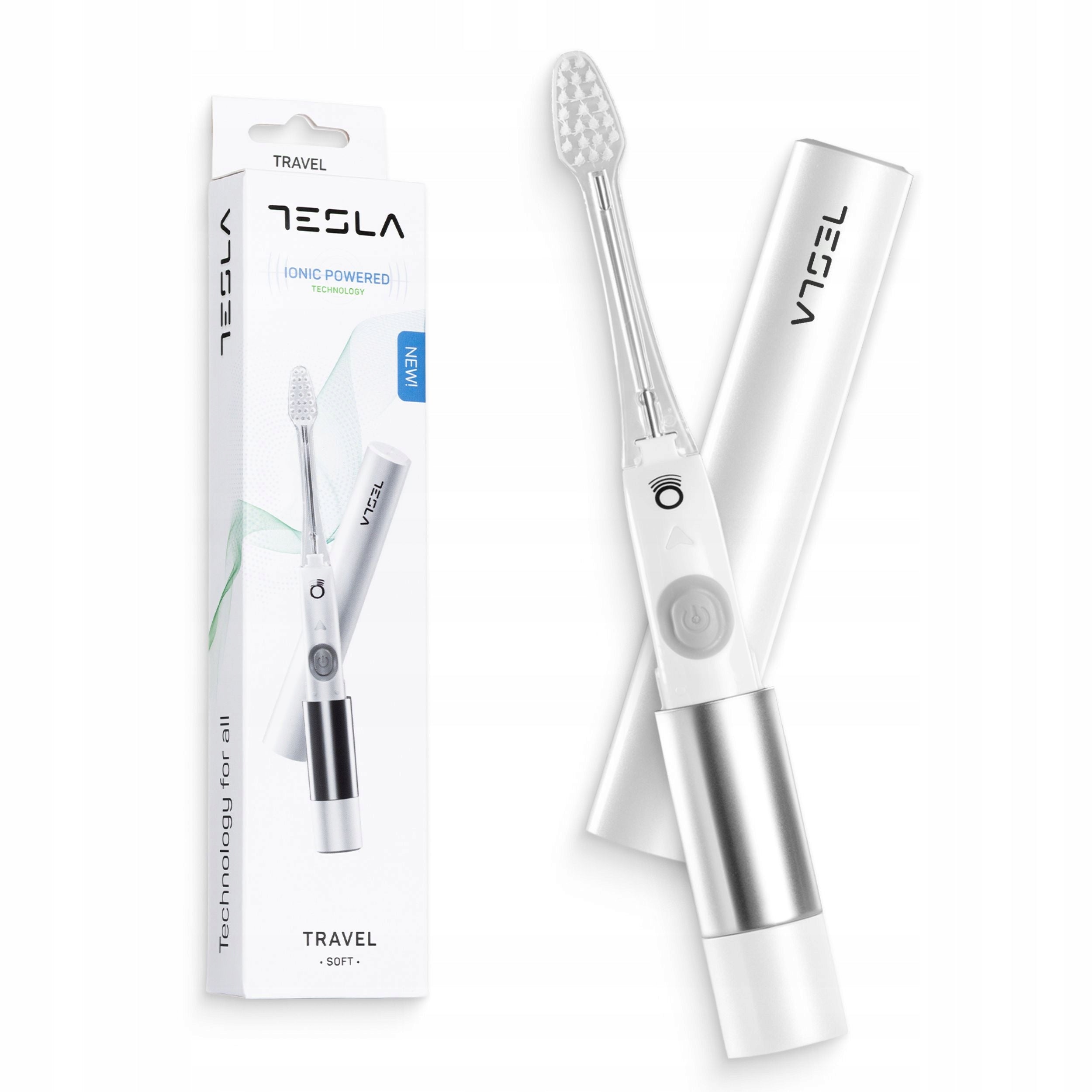 TESLA Travel Toothbrush Electric Sonic Ionic Travel Case