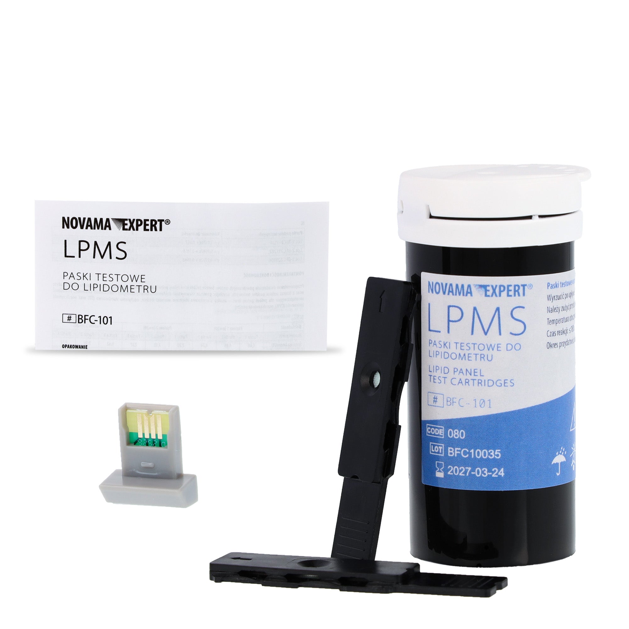 TEST STRIPS FOR LIPID PROFILE ANALYZER NOVAMA EXPERT LPMS x10 CHIP Packaging status original