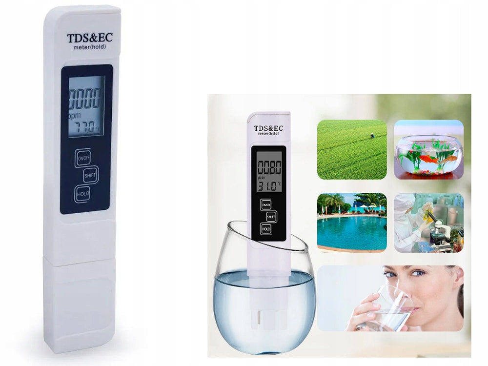 TESTER WATER HARDNESS METER TDS EC OSMOSIS TEMPERATURE 3in1 Brand Verk Group