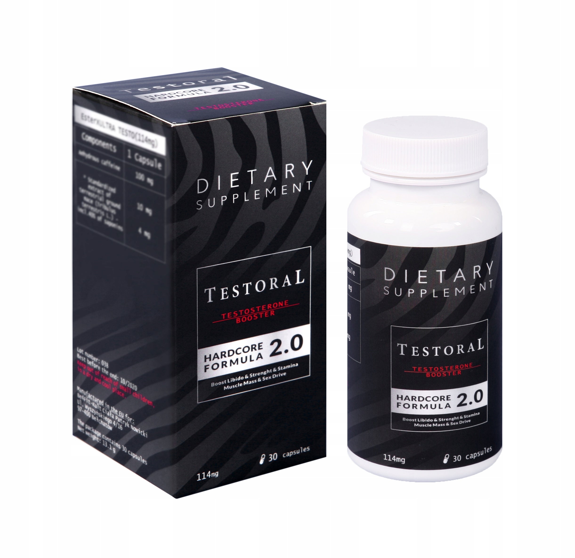 TESTOSTERONE FOR MASS LEGAL- Testoral x3 pack EAN (GTIN) 5904063441433