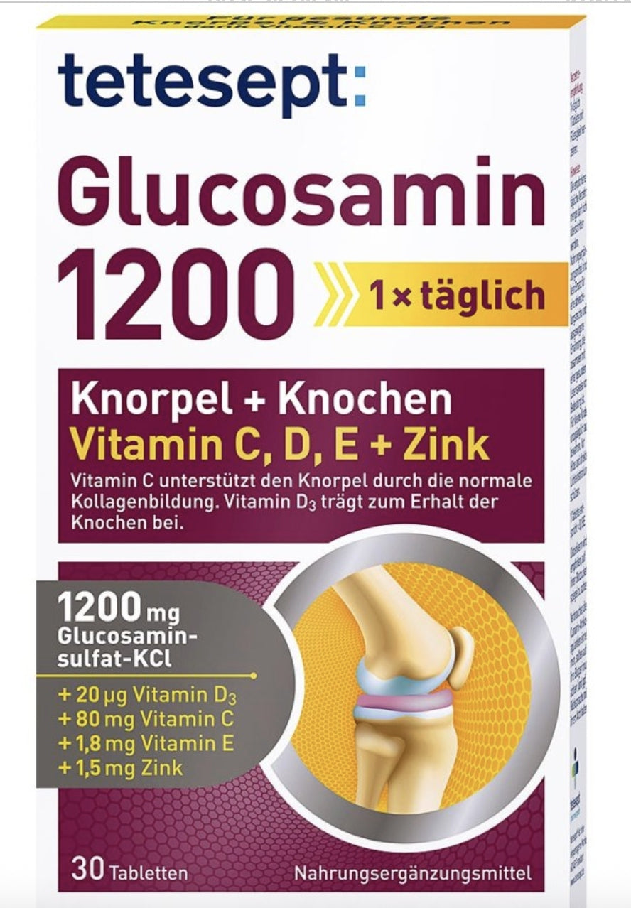 TETESEPT GLUCOSAMIN 1200 FILM-COATED TABLETS FOR JOINTS AND BONES