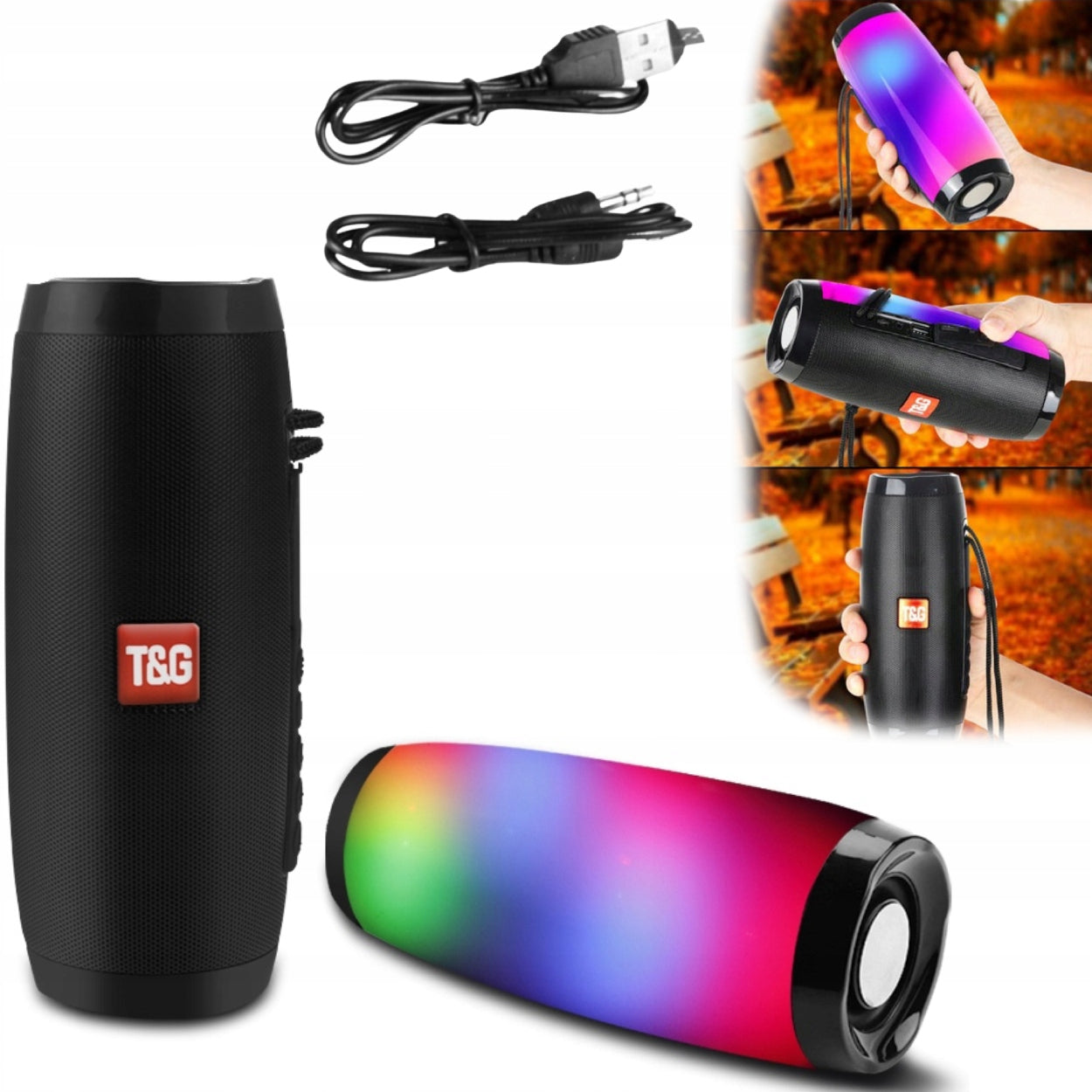 TG-157 Wireless Bluetooth Boombox Led Speaker Packaging status original