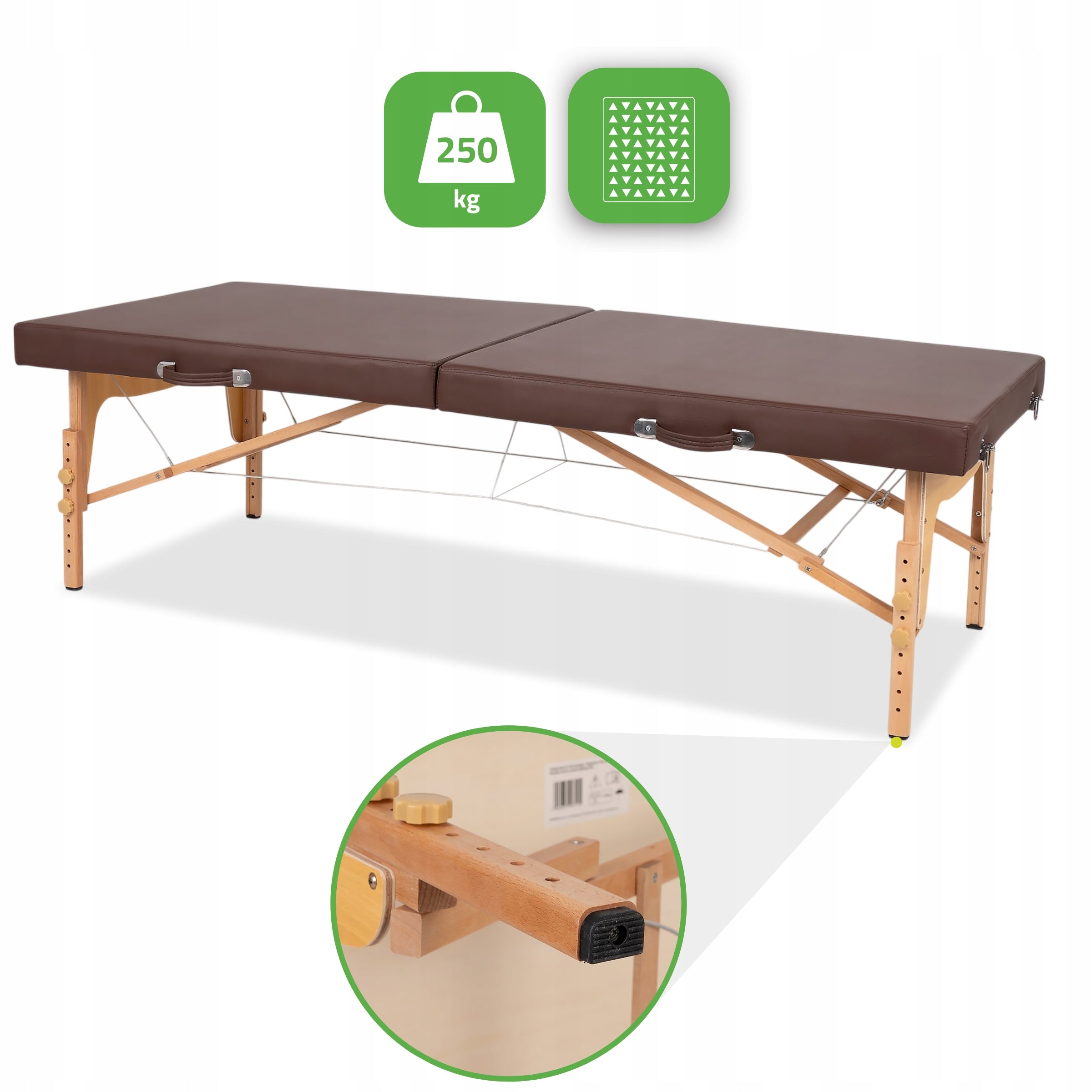 THAI MASSAGE TABLE FOLDING MANUAL THERAPY WOODEN NIRO 80 CM Frame material wood