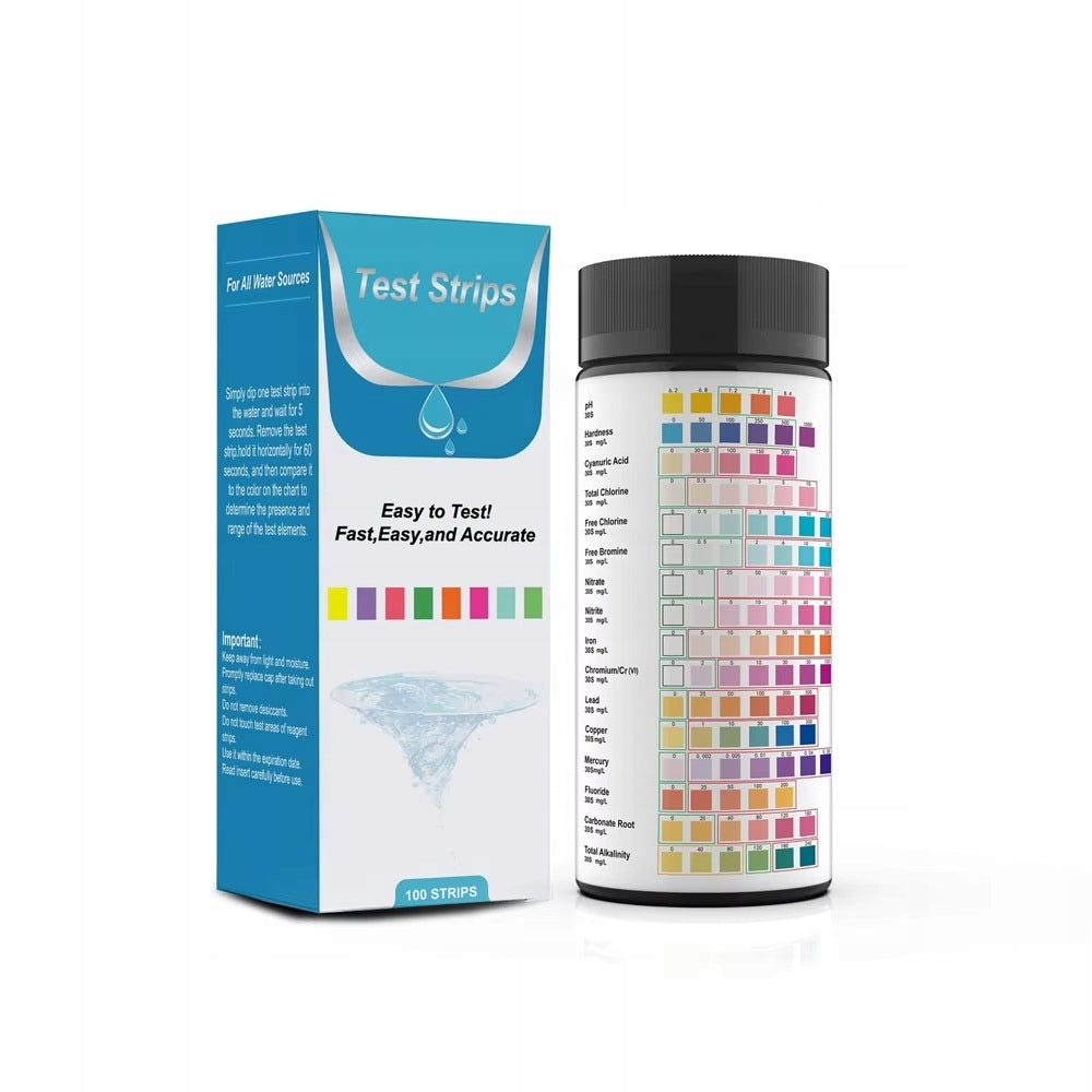 THE MOST ACCURATE TEST STRIPS FOR WATER QUALITY ANALYSIS UP TO 16 PARAMETERS!!! Manufacturer code 4059005242188