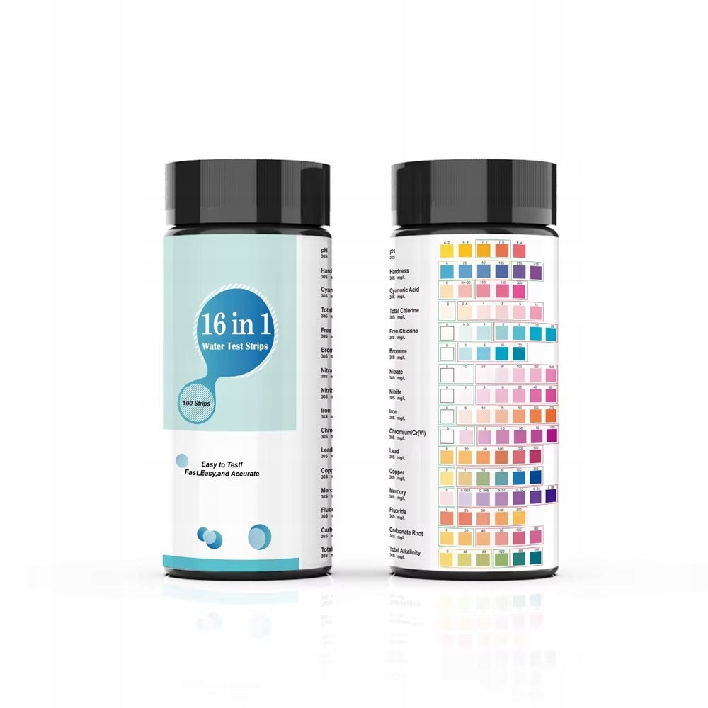 THE MOST ACCURATE TEST STRIPS FOR WATER QUALITY ANALYSIS UP TO 16 PARAMETERS!!!