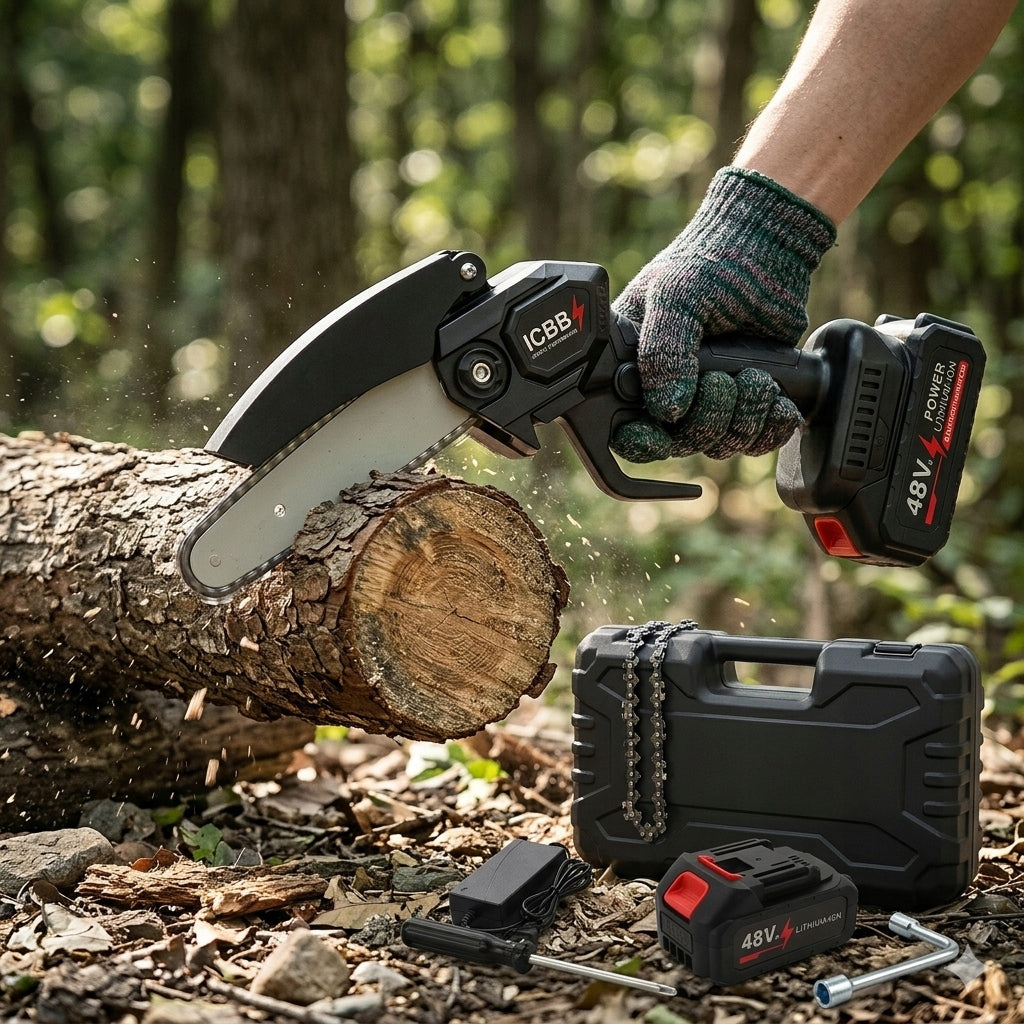 THE MOST POWERFUL CORDLESS CHAINSAW 48V 2x AKU SET Brand no brand