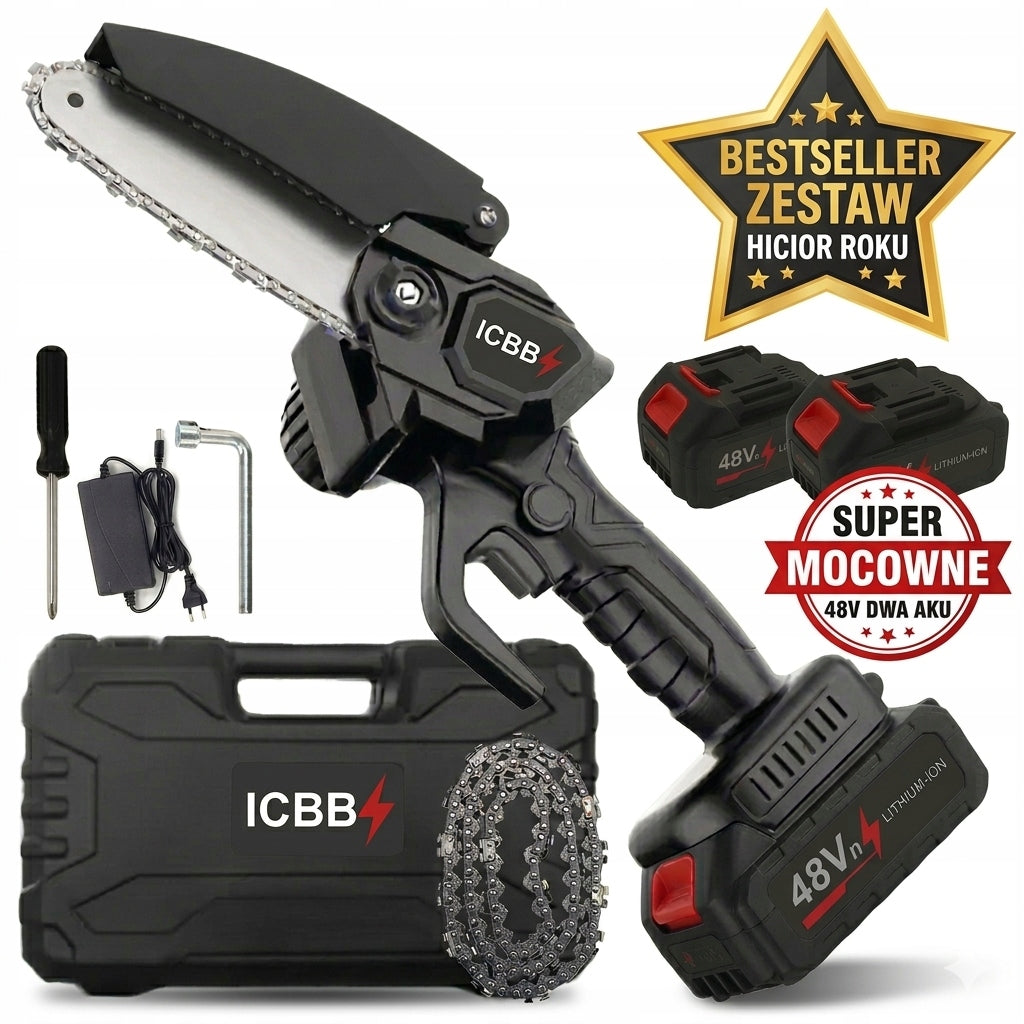 THE MOST POWERFUL CORDLESS CHAINSAW 48V 2x AKU SET