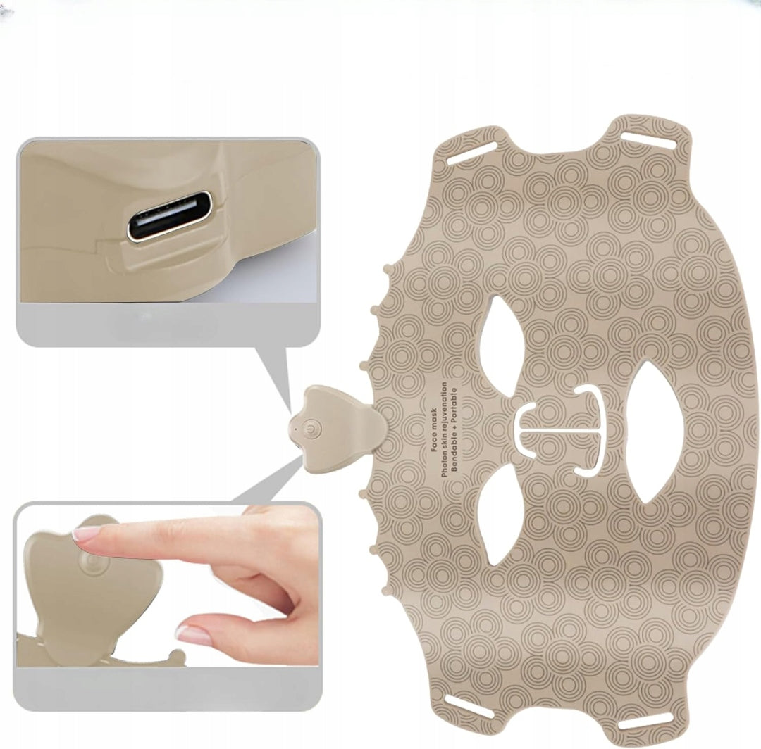 THERAPEUTIC MASK RED LED LIGHT WIRELESS PHOTON THERAPY Batteries included yes