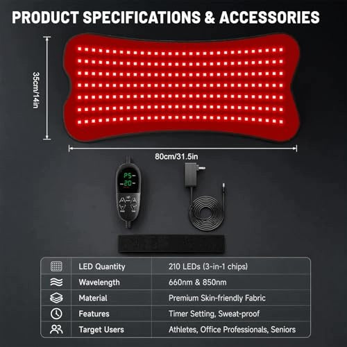 THERAPEUTIC MAT RED LIGHT 210 LED 660NM FOR WHOLE BODY Power supply none