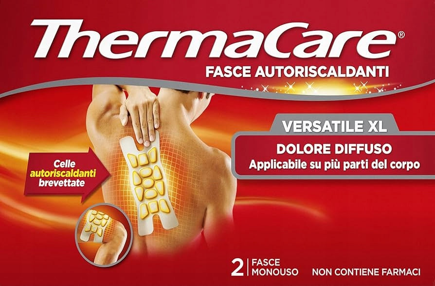 THERMACARE analgesic patches warming muscles back shoulders XL 2pcs Packaging status original
