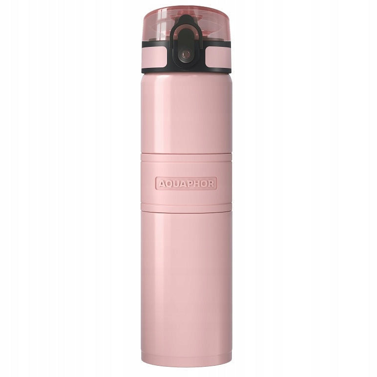 THERMAL BOTTLE WITH THERMOS FILTER AQUAPHOR CITY COOL 0,5L POWDER PINK