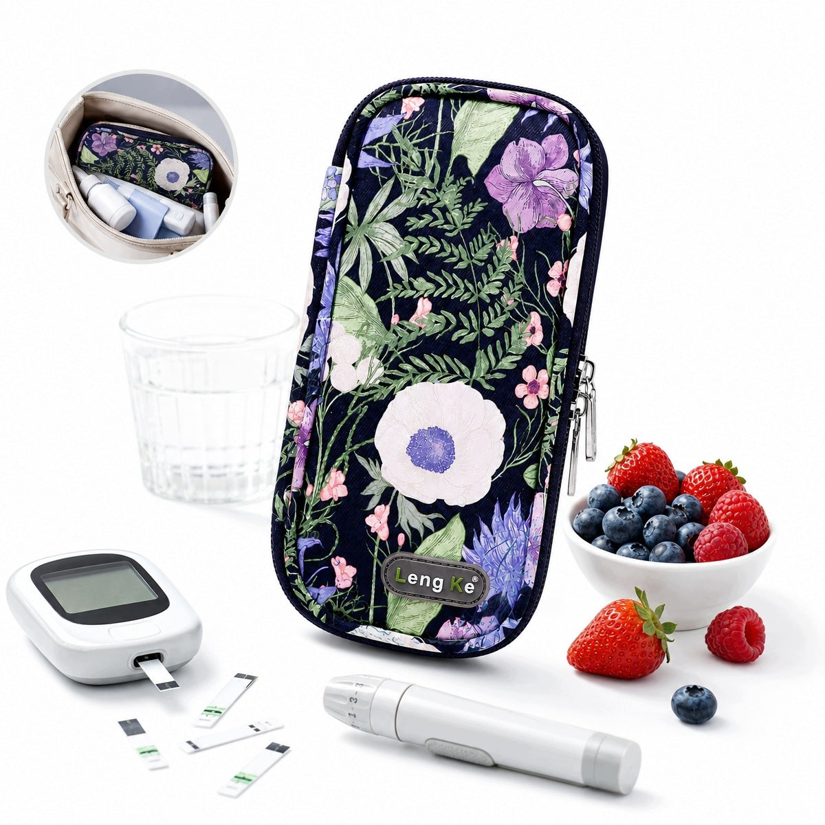 THERMAL INSULIN CASE COOLING COVER WITH CARTRIDGES