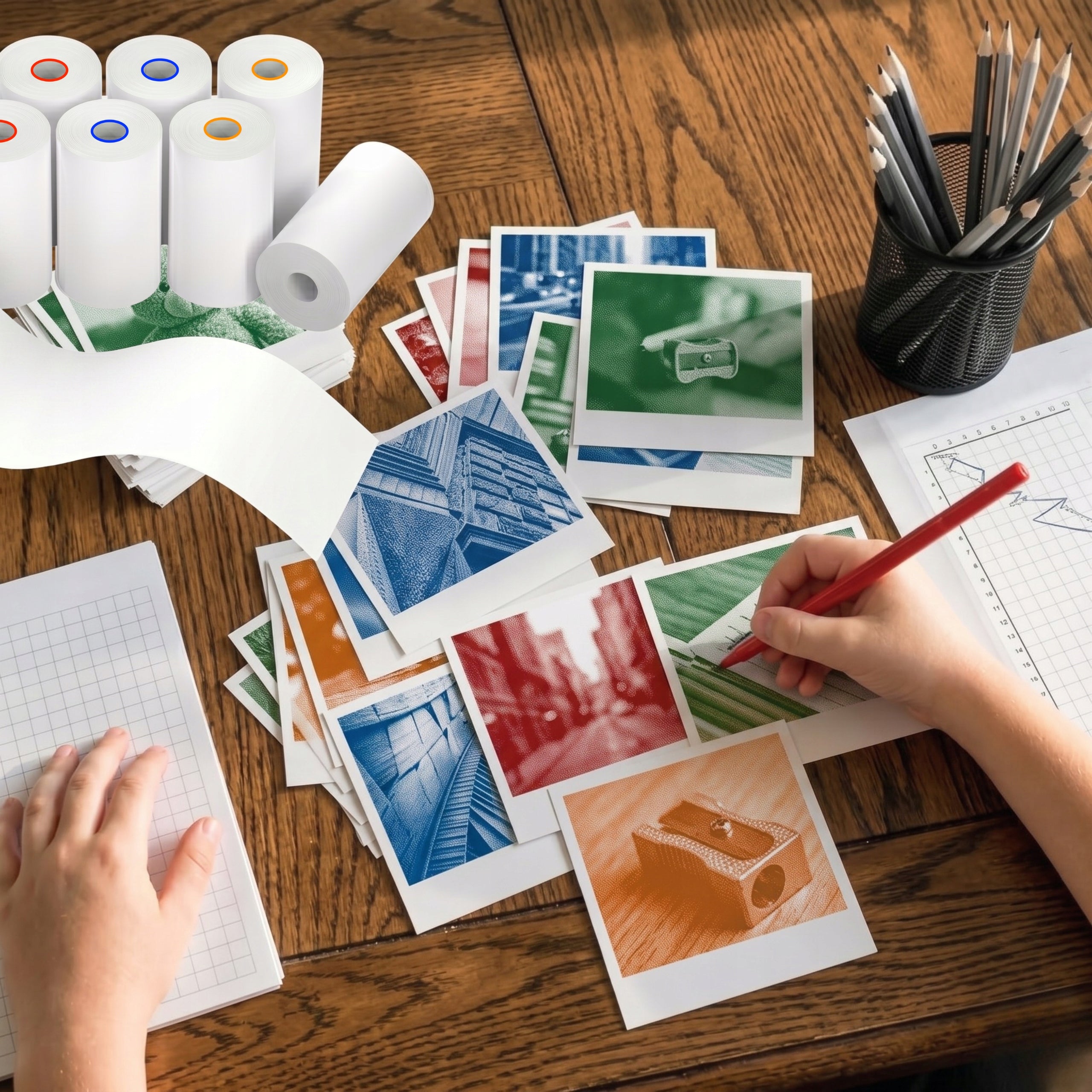 THERMAL PAPER REFILLS FOR INSTANT CAMERA CamKid V2 10ROLEK COLOR Packaging status original