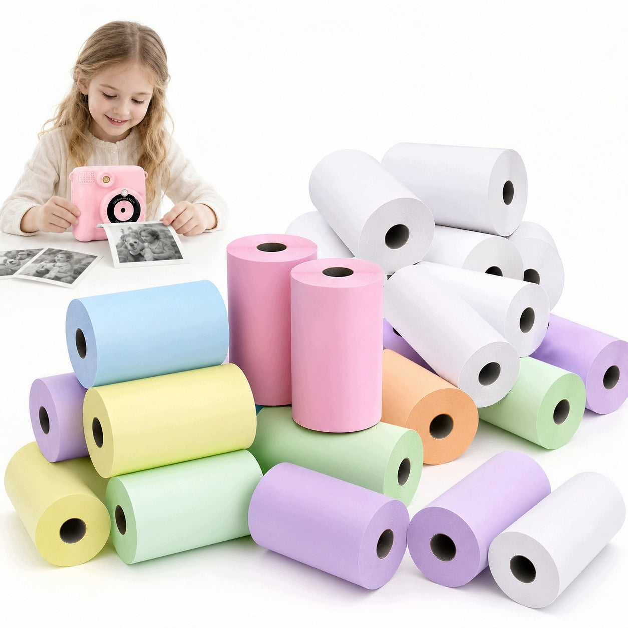 THERMAL PAPER ROLL CARTRIDGES FOR INSTANT CAMERA 20 ROLLS OF PIECES
