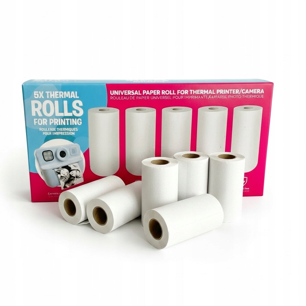 THERMAL PRINTING PAPER WHITE FOR CAMERA PRINTER 5 rolls