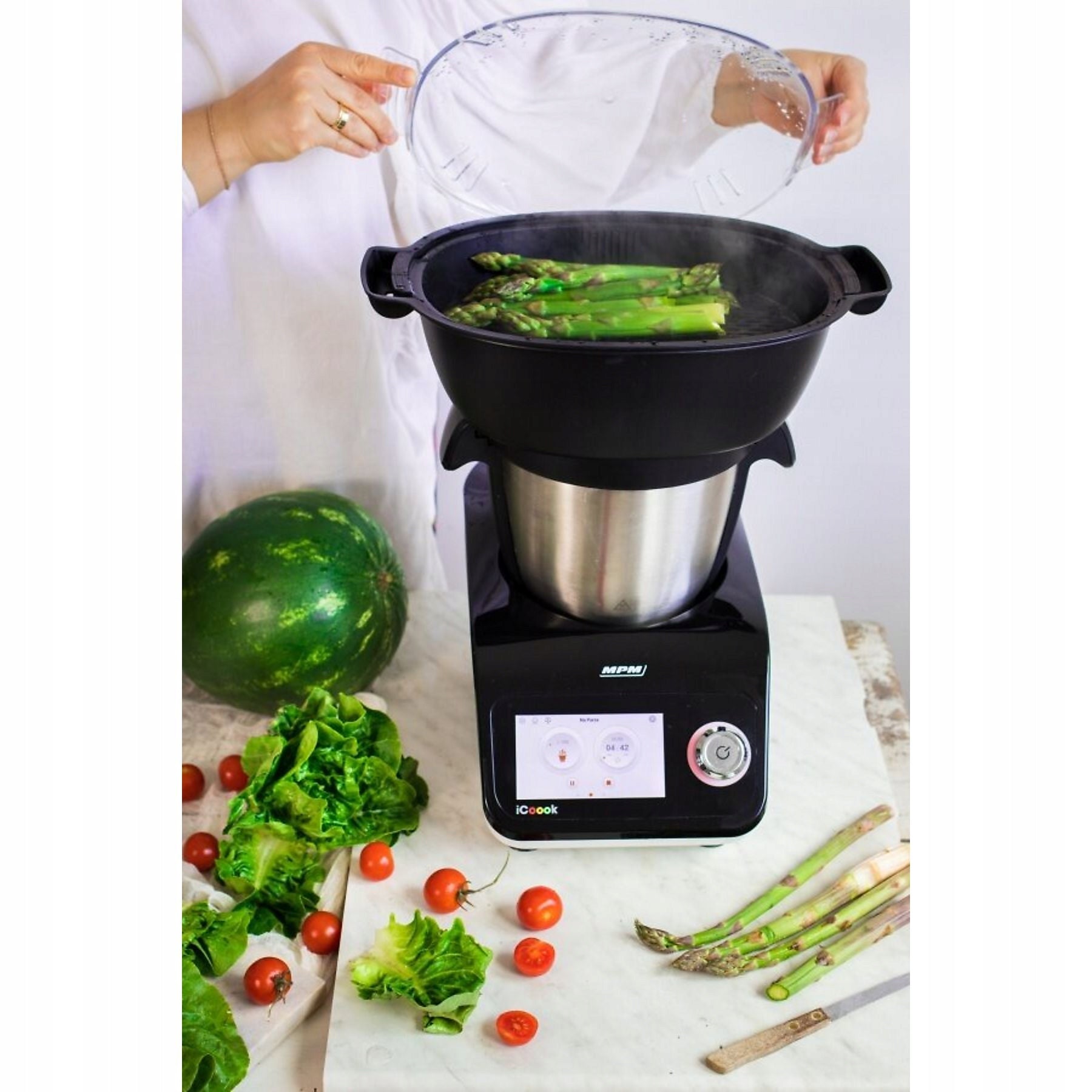 THERMOROBOT AND COOOK FOOD PROCESSOR MPM MRK-18 1300W white Manufacturer code MRK-18