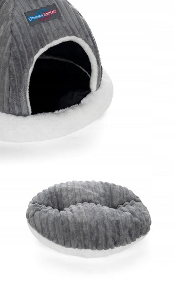 THERMOSWITCH Thermopalace grey Dog and cat booth size. S with Memory foam Packaging status original