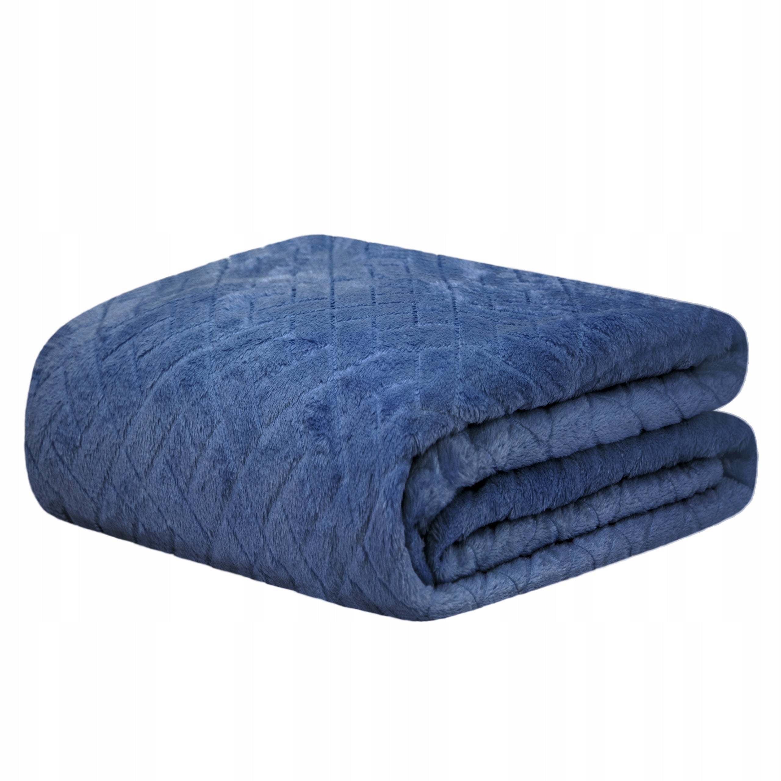 THICK BLANKET EMBOSSED 150x200 MICROFIBER BEDSPREAD SOFT PLAID FOR BED NAVY BLUE Manufacturer code KOC SERGIO 150x200 GRAANTOWY
