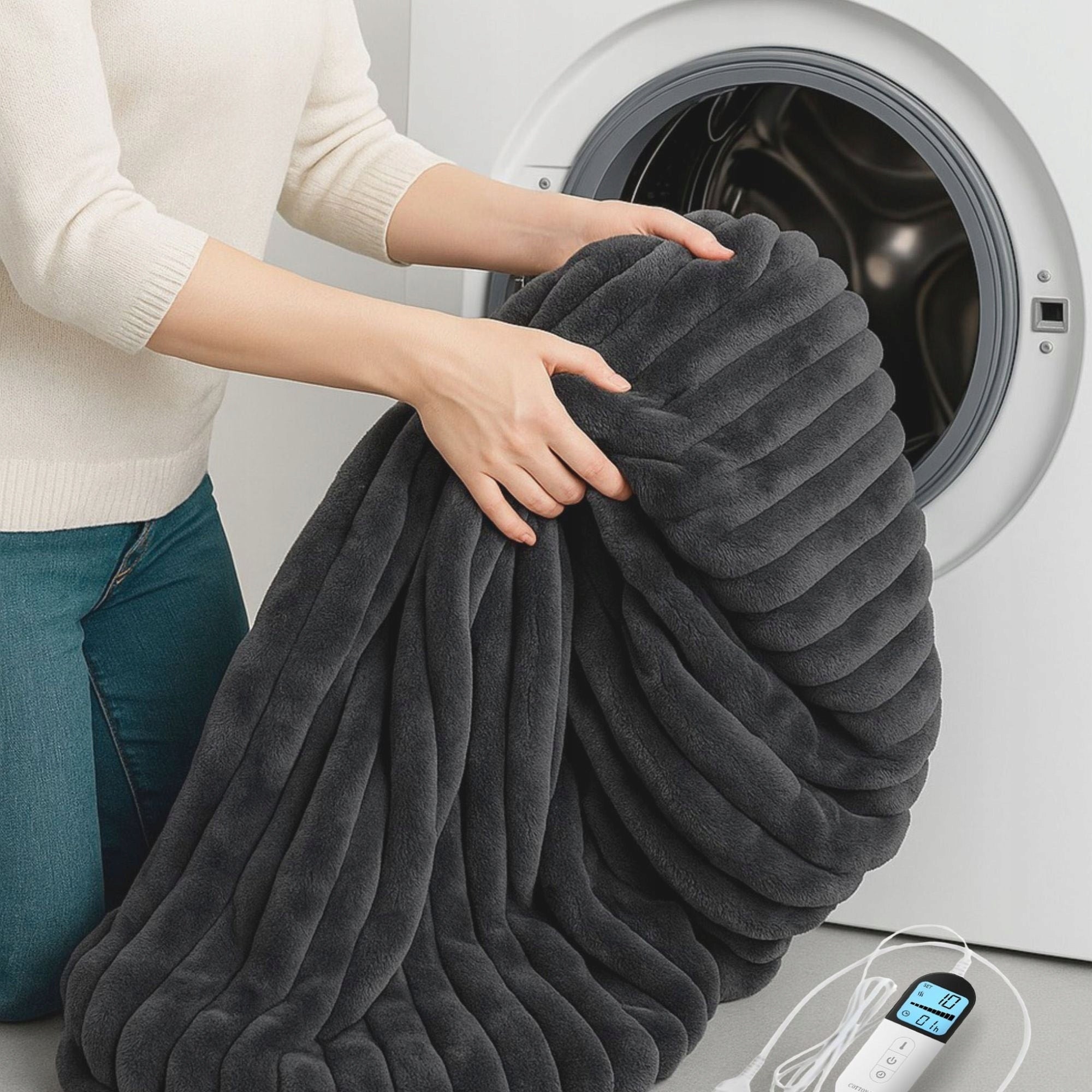 THICK ELECTRIC BLANKET 180X160 HEATING MAT SOFT FLUFFY + REMOTE CONTROL + TIMER Brand Sternhoff