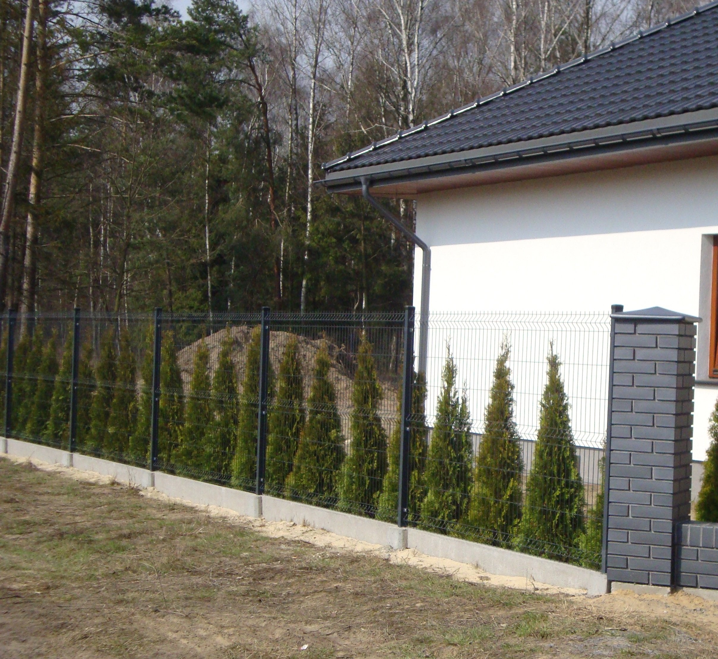 THICK Fence PANEL 153 GRAPHITE Wire 5 PANELS 7016 Fence Overload Manufacturer code PRZĘSŁO PANEL GRAFIT fi 5mm H 153 cm