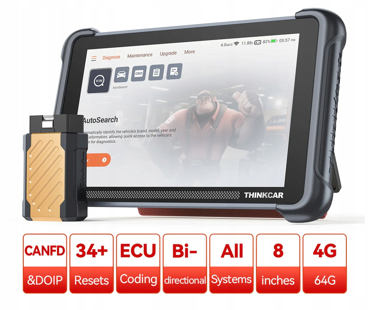 THINKCAR THINKSCAN 689BT CAN-FD DOIP ENCODING ONLINE LIFETIME UPDATE SGW Manufacturer code ThinkScan 689BT