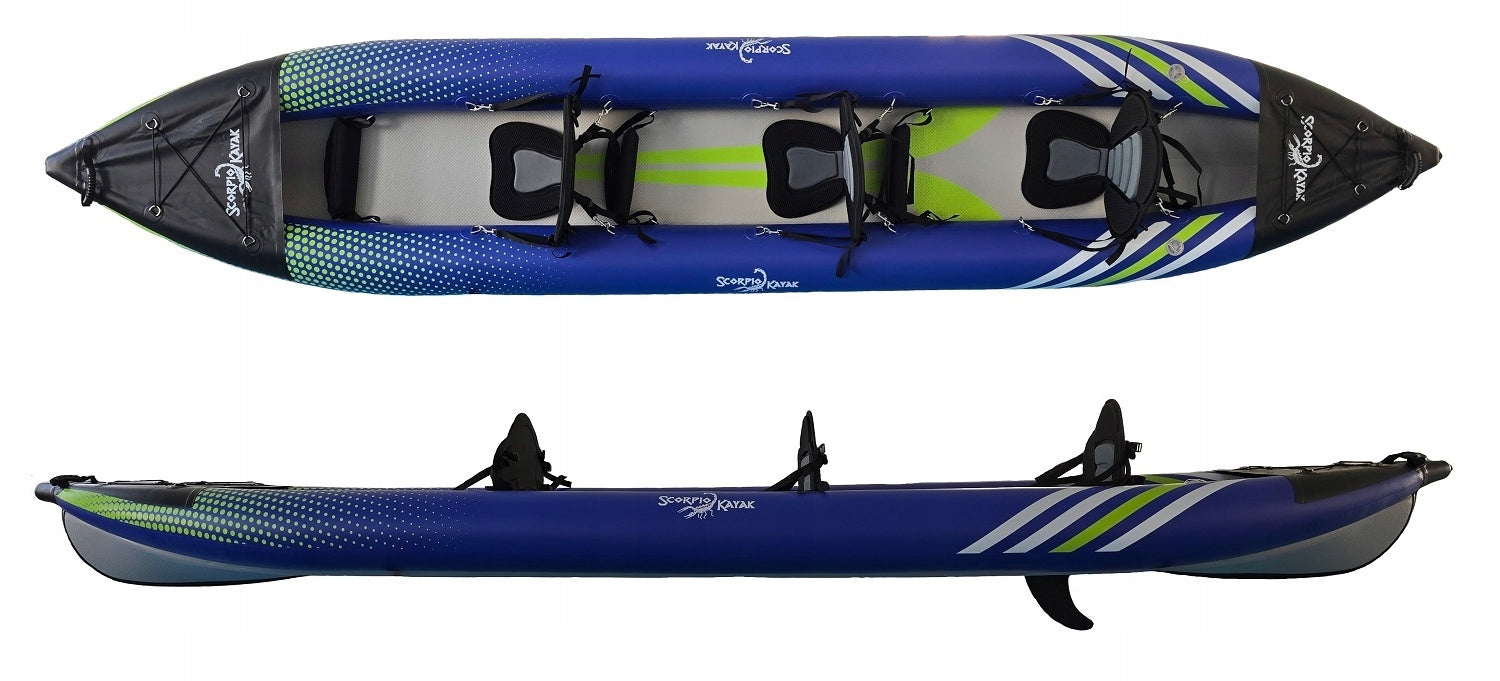 THREE-PERSON KAYAK PUMPED TOURIST STABLE HYBRID 3 SET Manufacturer code HYBRIDIIISOFTBLUELIME