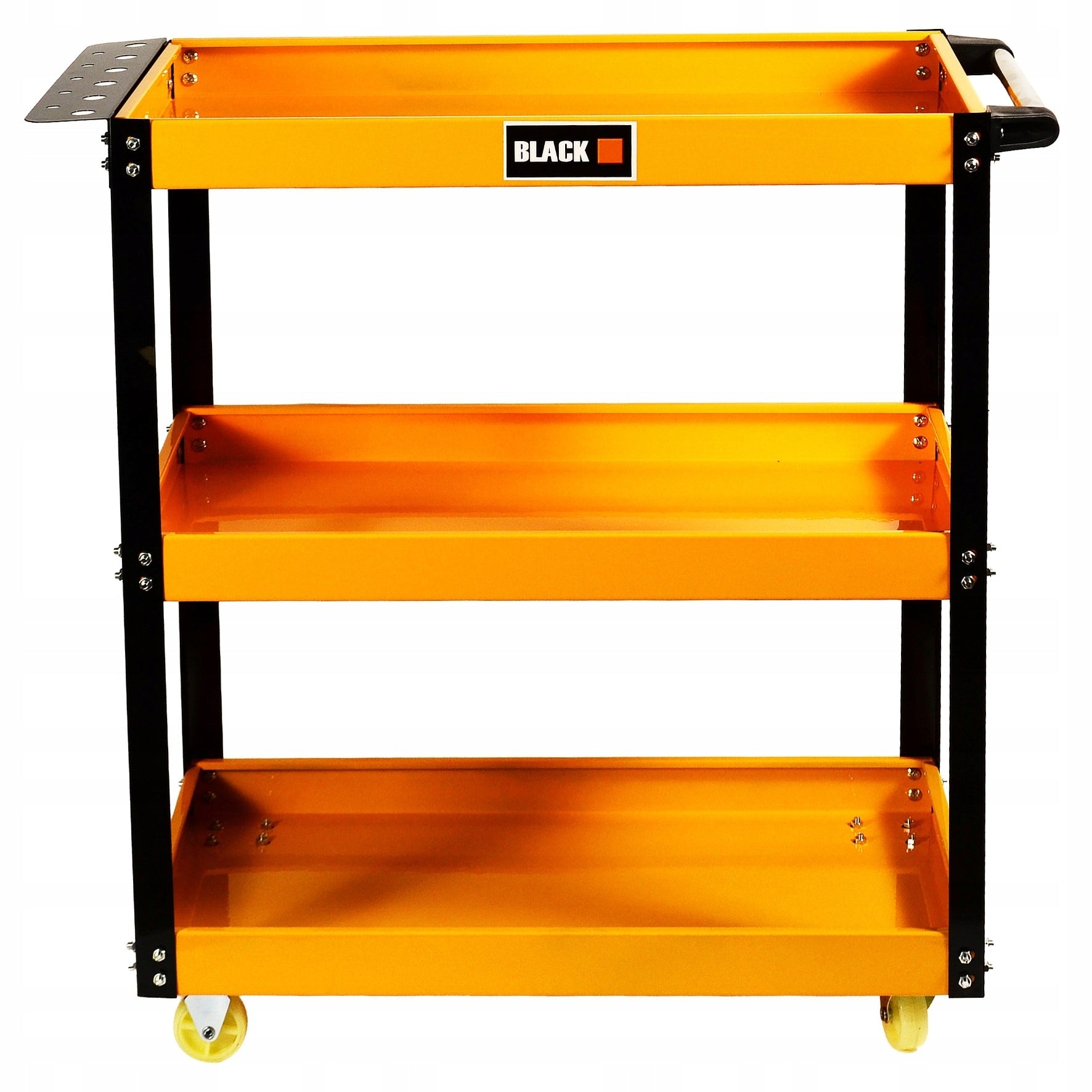 THREE-SHELF WORKSHOP TOOL TROLLEY 3 SHELVES BLACK 100KG Product weight with unit packaging 7.5 kg