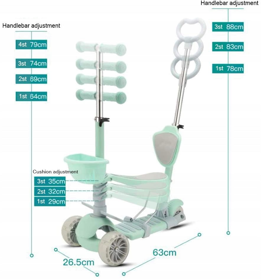 THREE-WHEEL LED SCOOTER 5in1 MINT KIDSTAR Manufacturer code 1332
