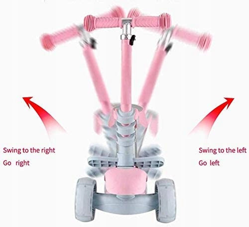 THREE-WHEEL LED SCOOTER 5in1 PINK SCOOTER Color pink