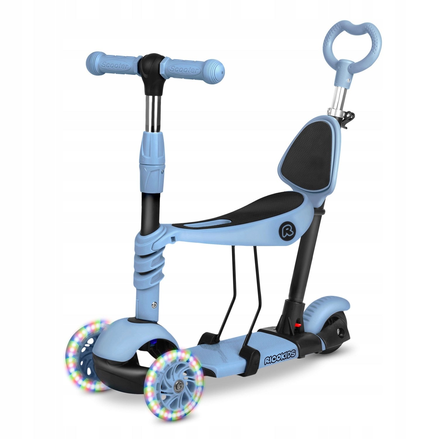 THREE-WHEELED SCOOTER FOR CHILDREN TODI BLUE-GRAY - COMFORT AND STYLE Brand EricoKids
