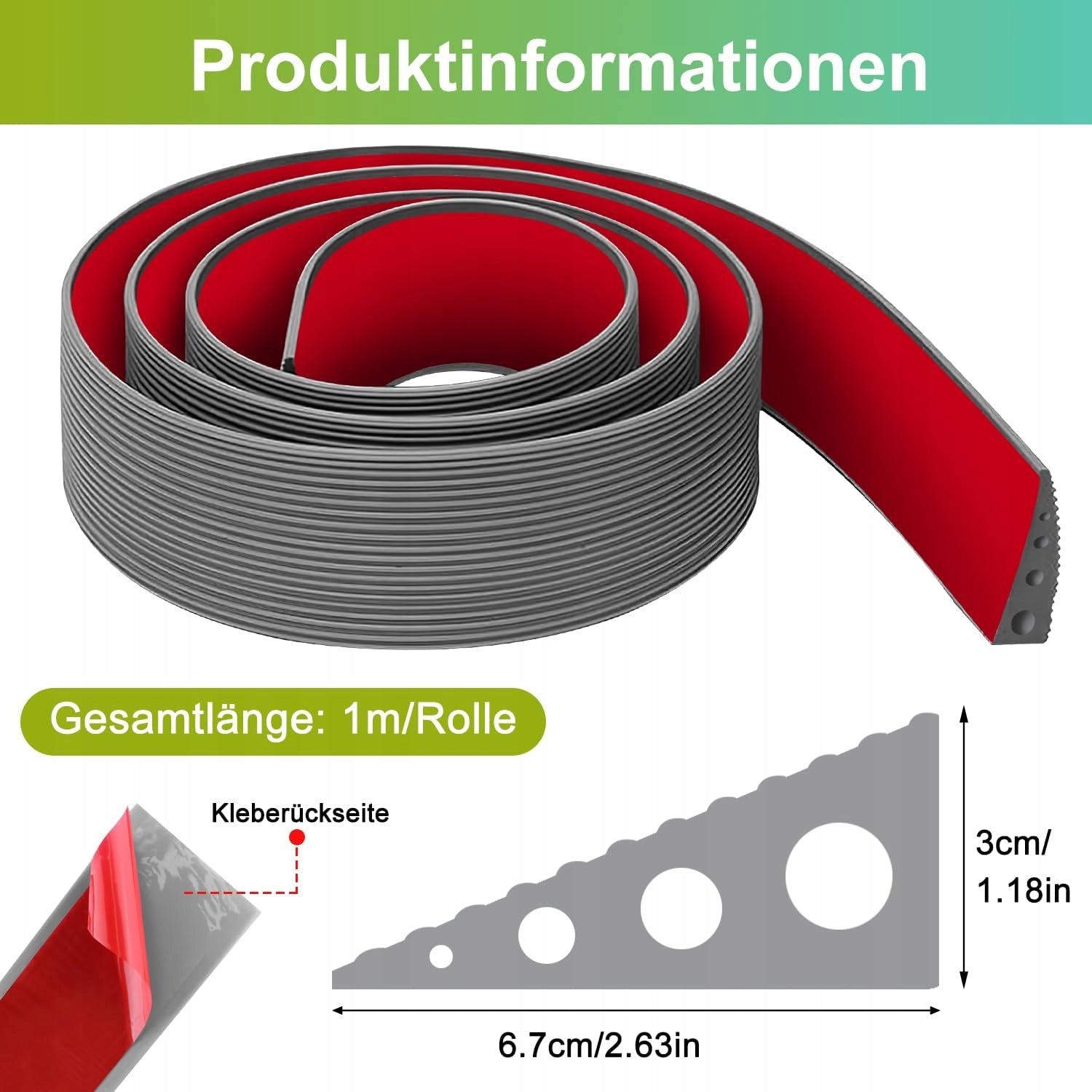 THRESHOLD RAMP 100x6,7x3 cm TPE DRIVEWAY TROLLEY SELF-ADHESIVE VACUUM CLEANER Brand no brand