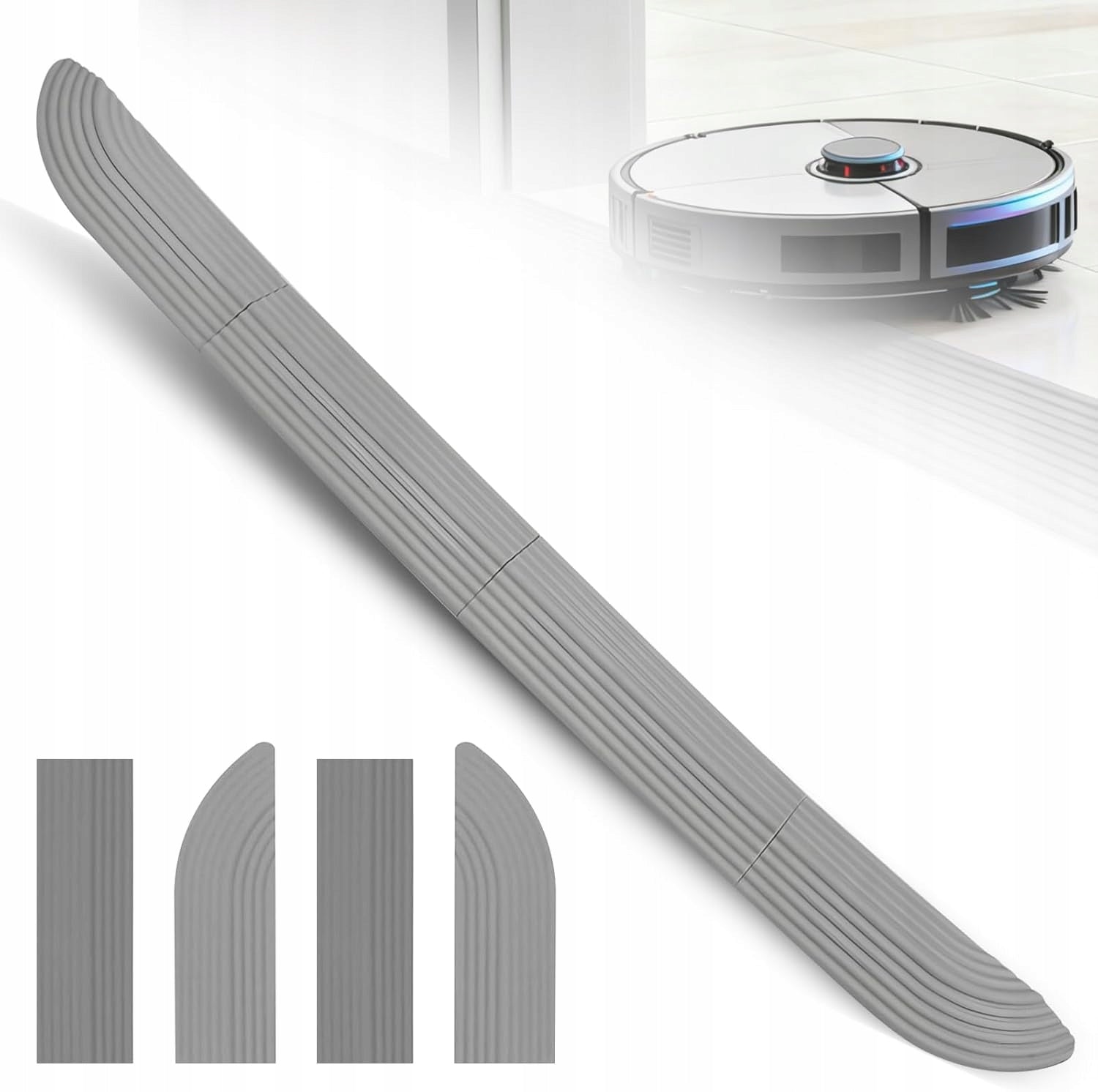 THRESHOLD RAMP FOR STROLLER VACUUM CLEANER ROBOT 68,8 cm GREY NON-SLIP