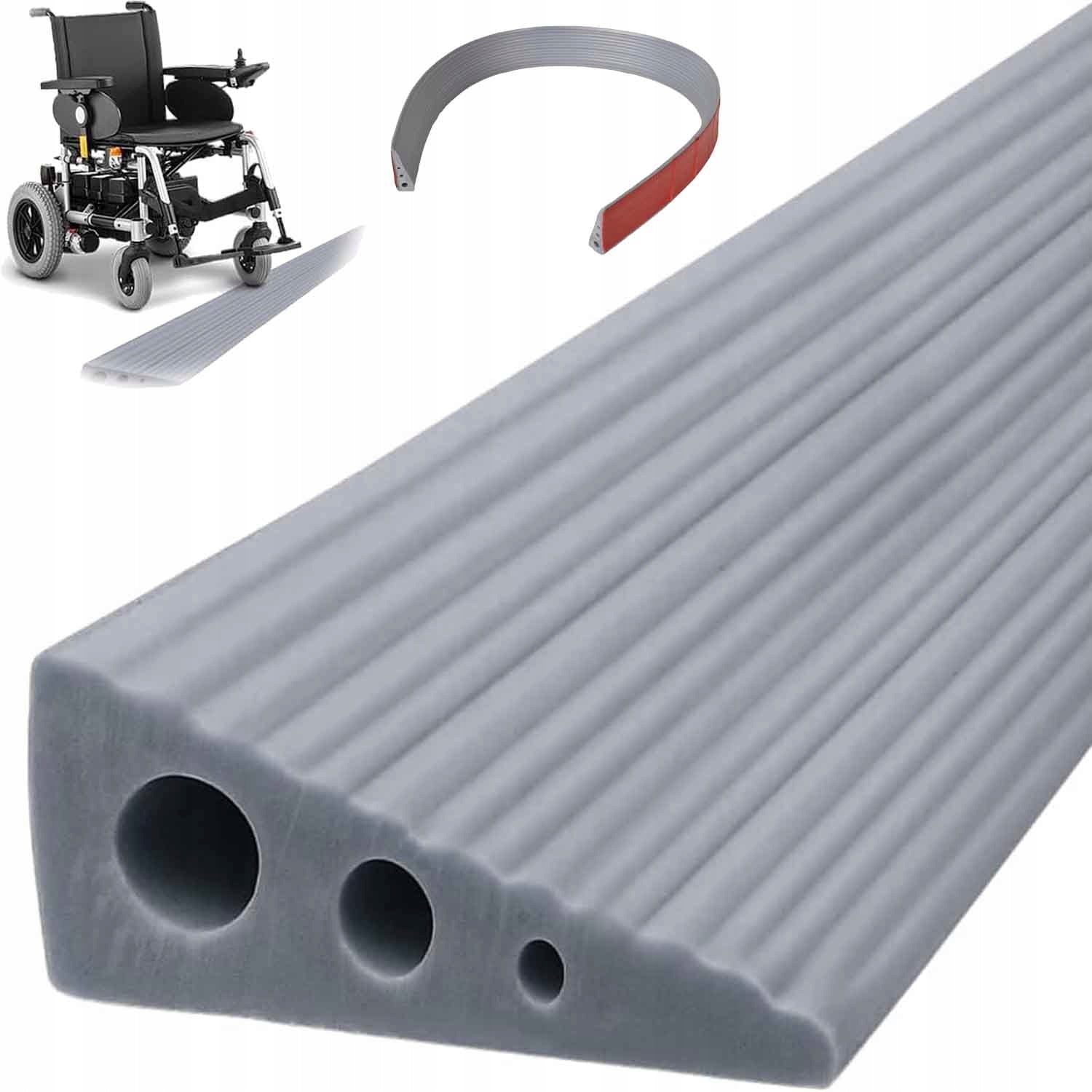 THRESHOLD RAMP NON-SLIP 90x6x2 CM RUBBER LEADS TO HOME OFFICE
