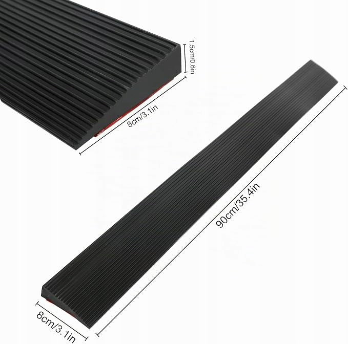 THRESHOLD RAMP RUBBER WHEELCHAIRS BICYCLES DRIVEWAY 90X8X1,5 CM ADJUSTABLE Manufacturer code EU9X8X1