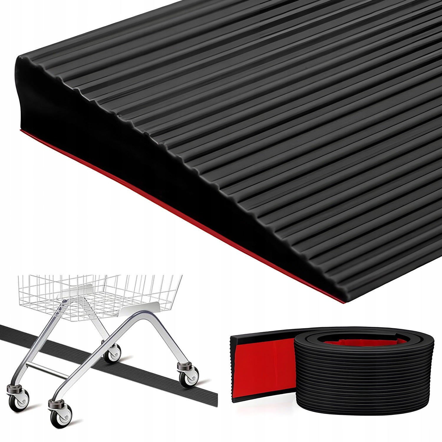 THRESHOLD STRIP RAMP FOR ROOMBA VACUUM CLEANER 150X8X3CM OVERRUN SCOOTER STROLLER