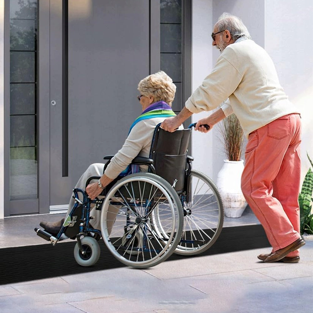 THRESHOLD STRIP SELF-ADHESIVE RUBBER RAMP 150CM FOR STAIRS DRIVEWAY TROLLEY Brand no brand